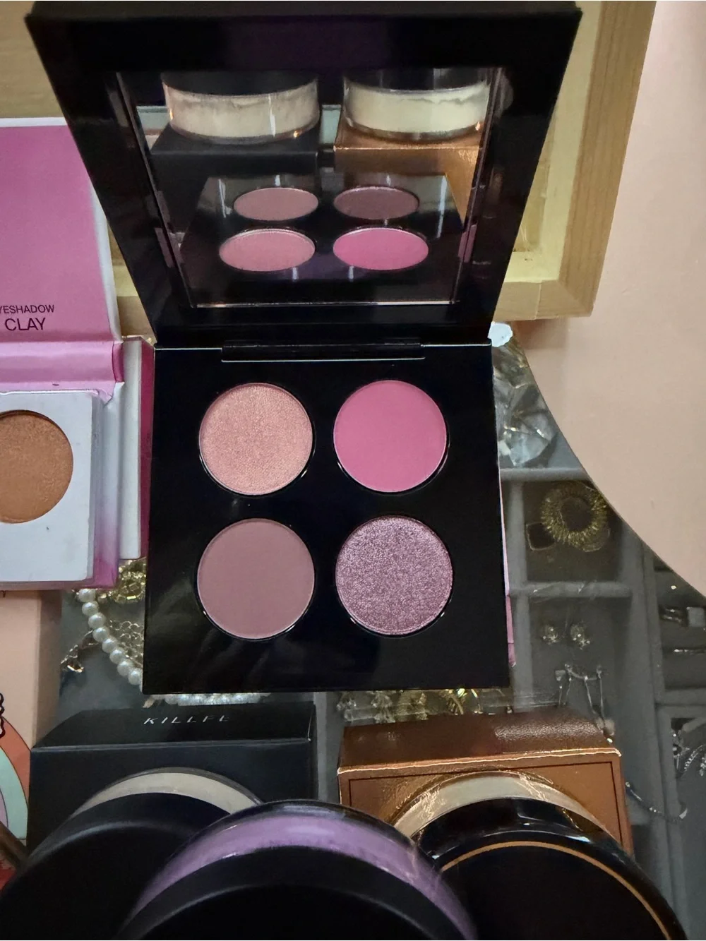 EYES AND CHEEKS SET!OFRA Viva Las Cheekas & Signature Palette Luxe - Pink Peach